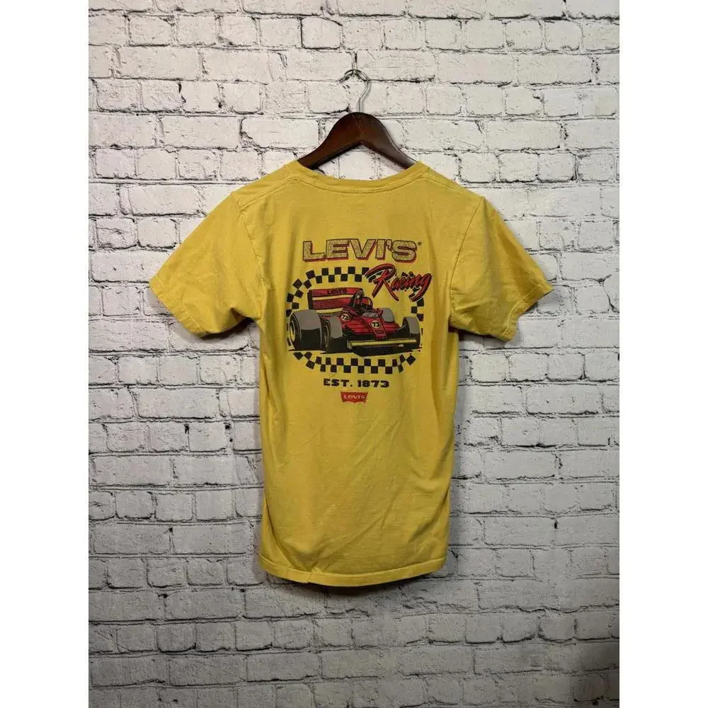 Levi's Racing Yellow Relaxed Fit Cotton T-Shirt‎ Size Small